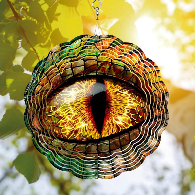 PODMemory Dragon Eye Wind Spinner - Unique 3D Hanging Wind Spinner for Yard and Garden - Image 1